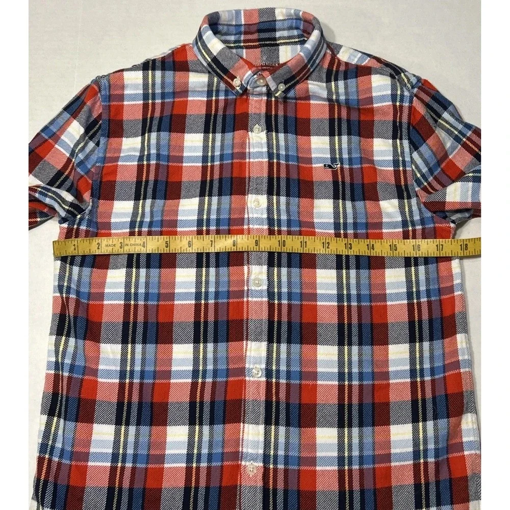 Boys Vineyard Vines‎ Long Sleeve Flannel Shirt Button Front Sz Large 16
